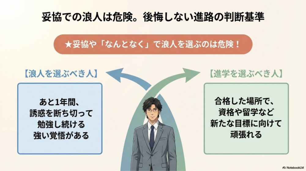 浪人を選ぶべき人と進学を選ぶべき人の違い