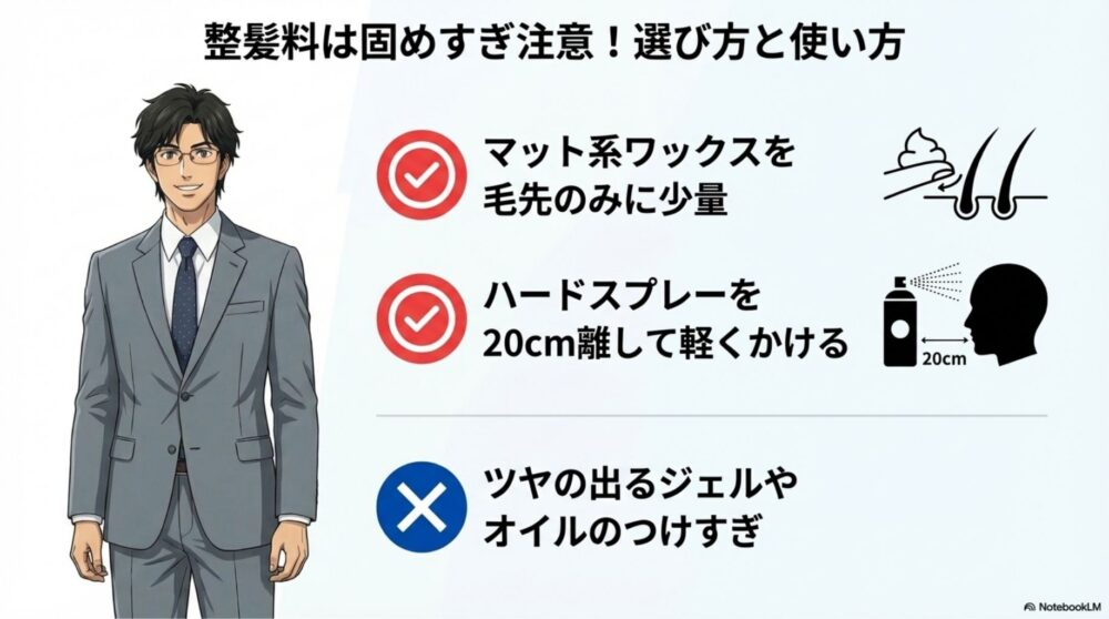 整髪料の選び方と使い方の図解