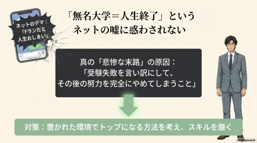 無名大学に行ったら悲惨というネットの嘘