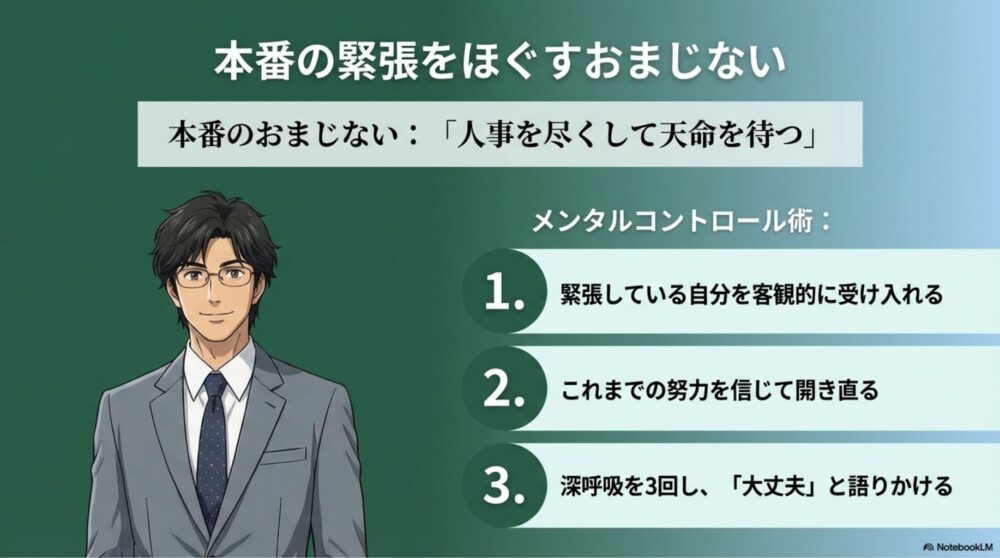 試験当日の緊張を和らげるメンタルコントロール