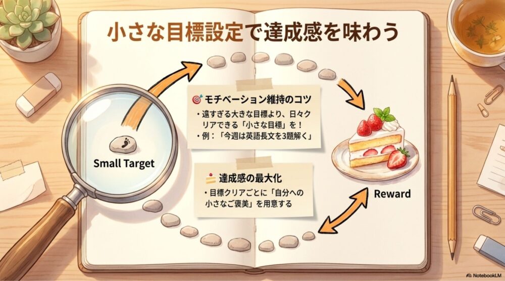 成功体験の積み重ねとご褒美のサイクル
