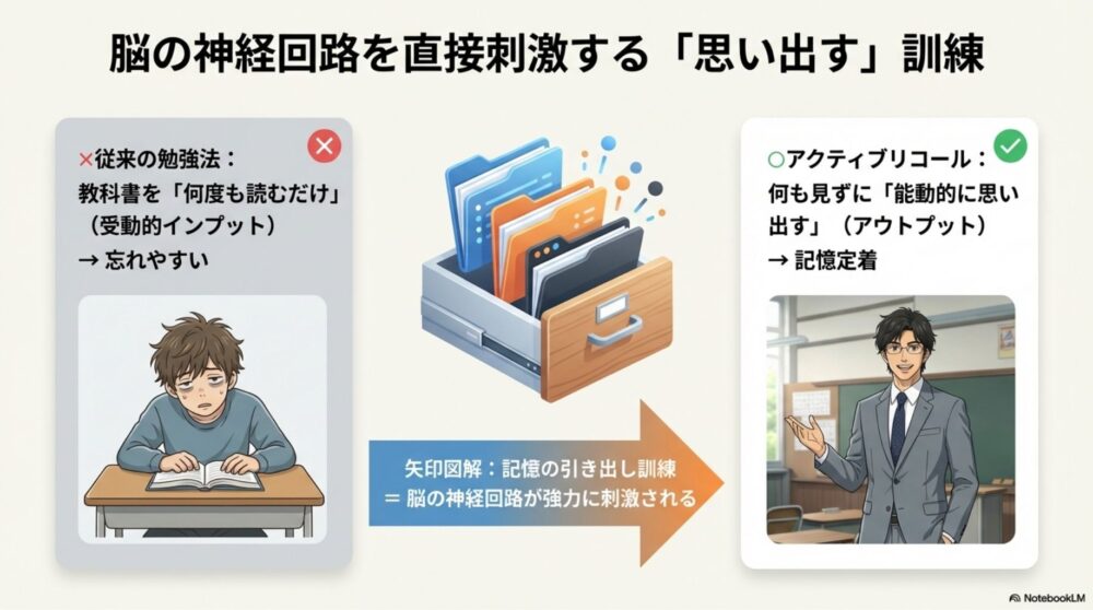 インプットとアクティブリコールの学習効果の比較