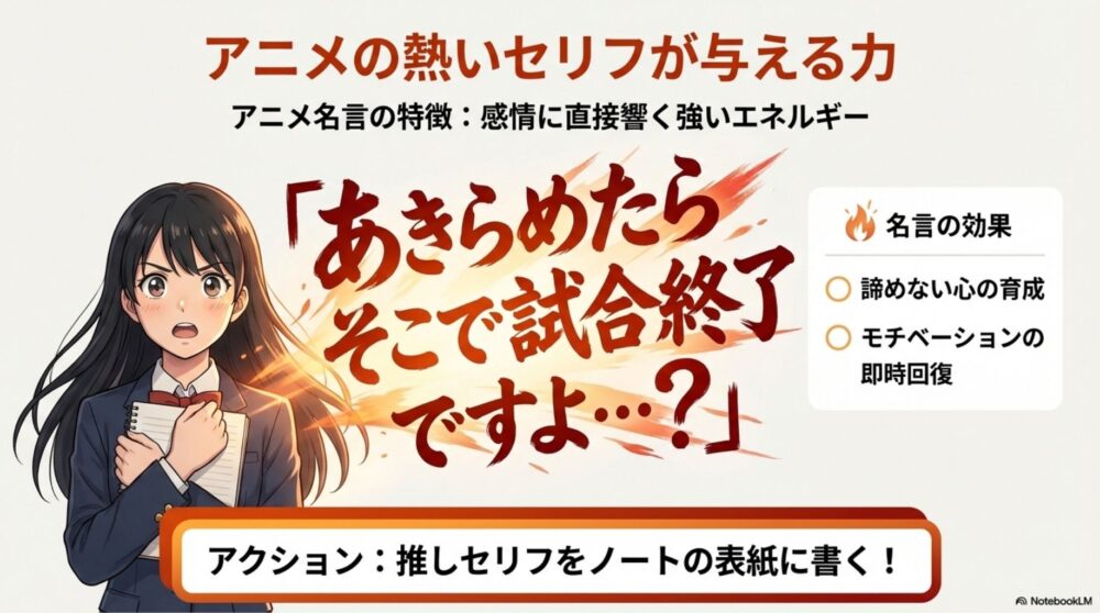 スラムダンクなどアニメのセリフが与える力