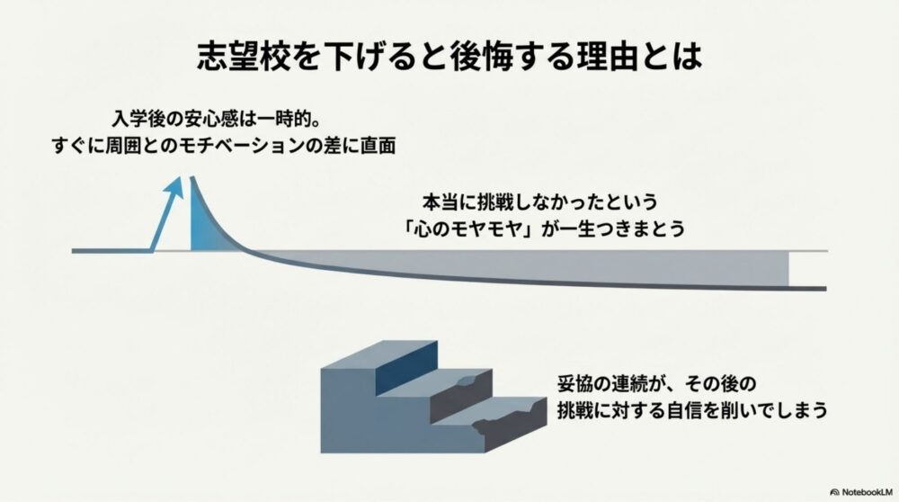 志望校を妥協して下げた後に感じるデメリットのまとめ
