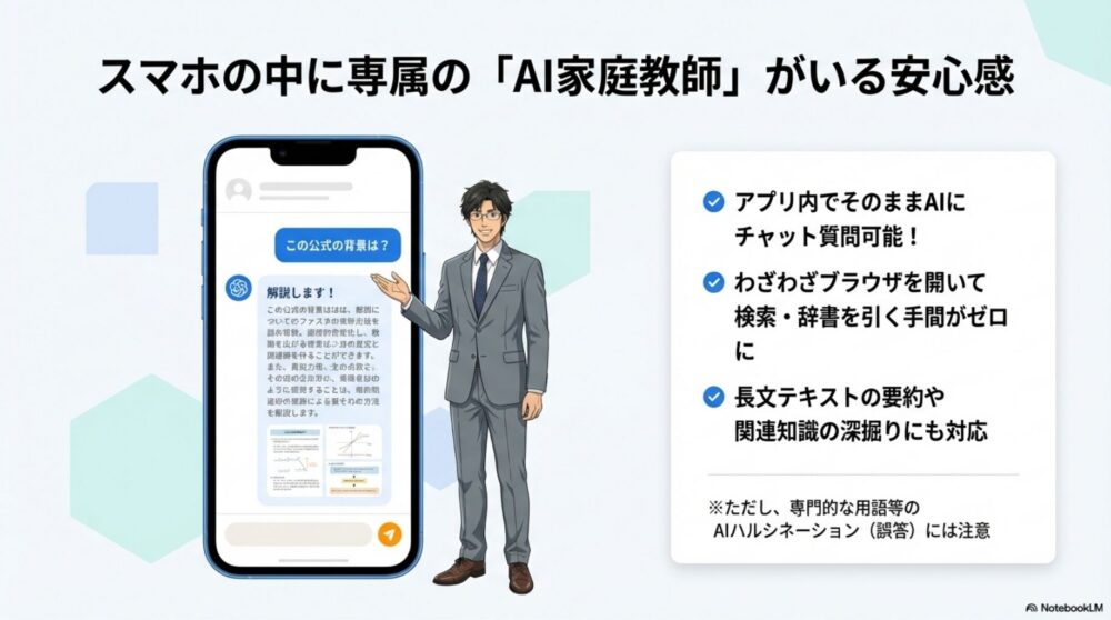  AIチューターのチャット画面の解説とメリット