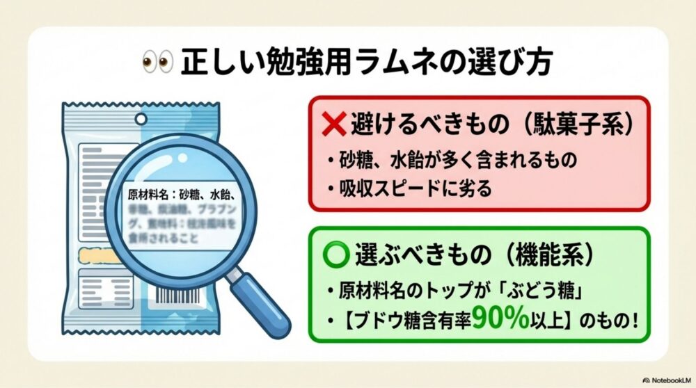 ラムネの成分表示のチェックポイント