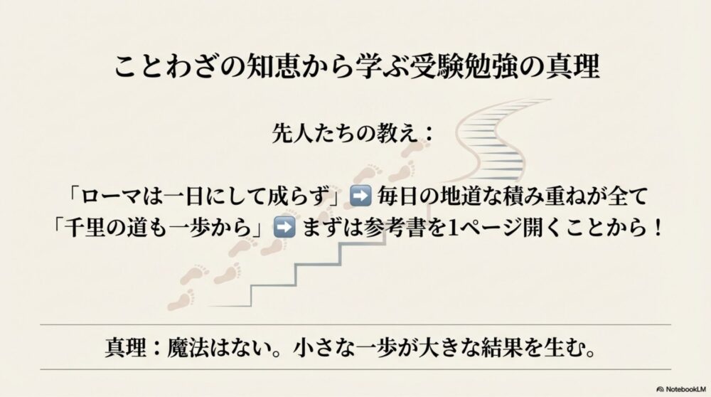 ことわざから学ぶ受験勉強の真理