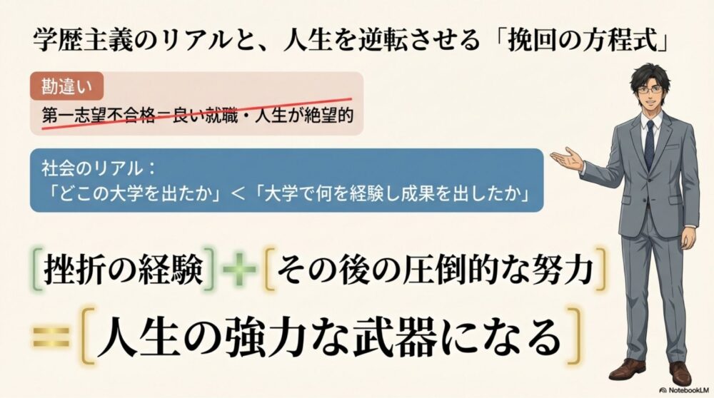 受験失敗が社会に出てからどう影響するか