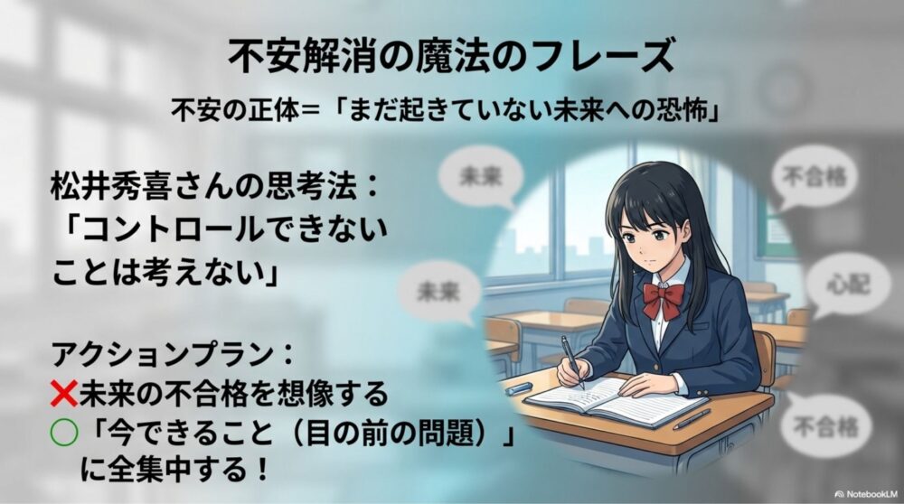 受験の不安を現在への集中で解消する