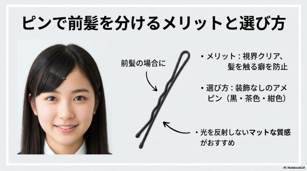 ピンで前髪を分けるメリットと選び方
