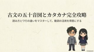 古文の五十音図とカタカナ完全攻略｜読み方とワ行の違いを解説