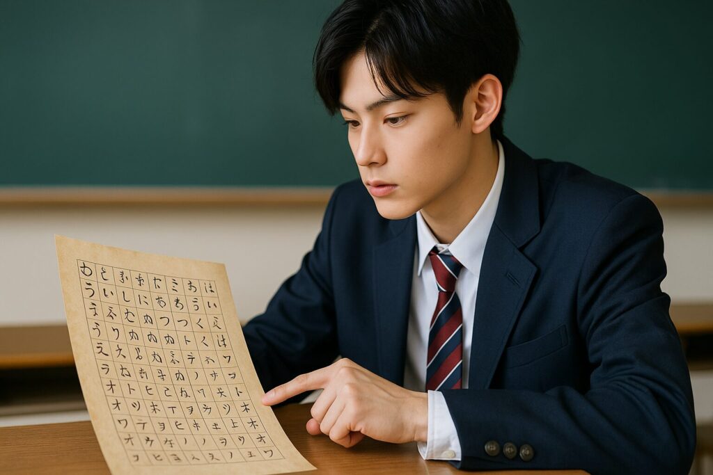 古文の五十音図:ヤ行・ワ行に注目