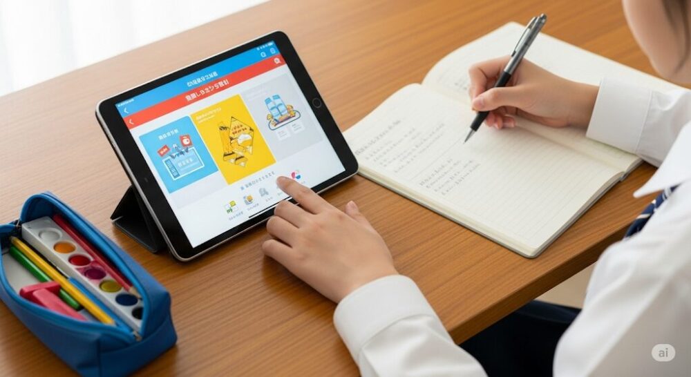 タブレットと紙の学習スタイル