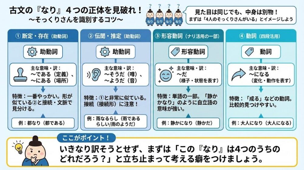 4種類のなりの意味と違い