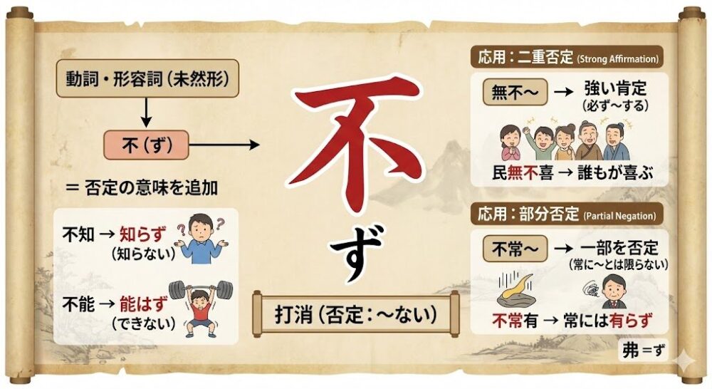 打ち消しの「不」の意味と読み方