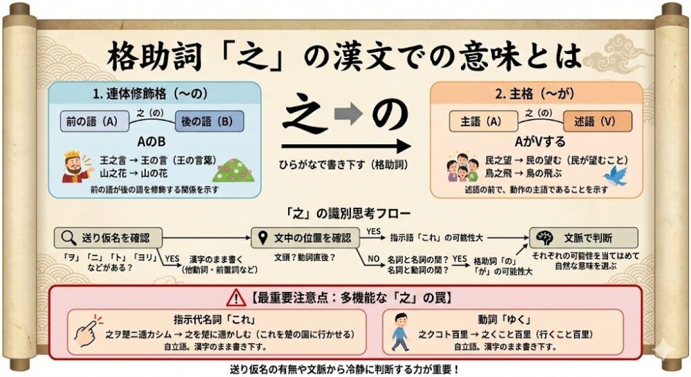 格助詞「之」の漢文での意味とは