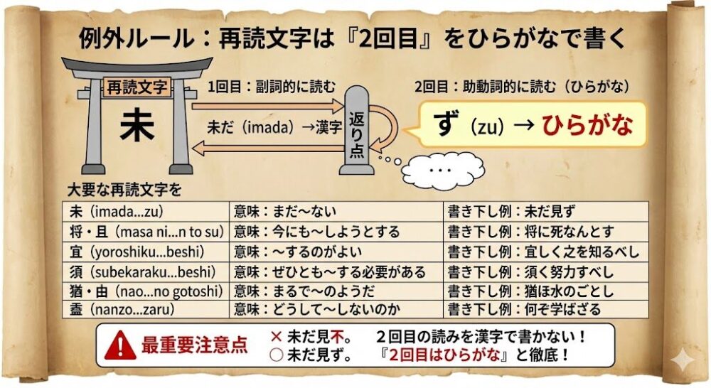 例外ルールとしての再読文字の扱い方