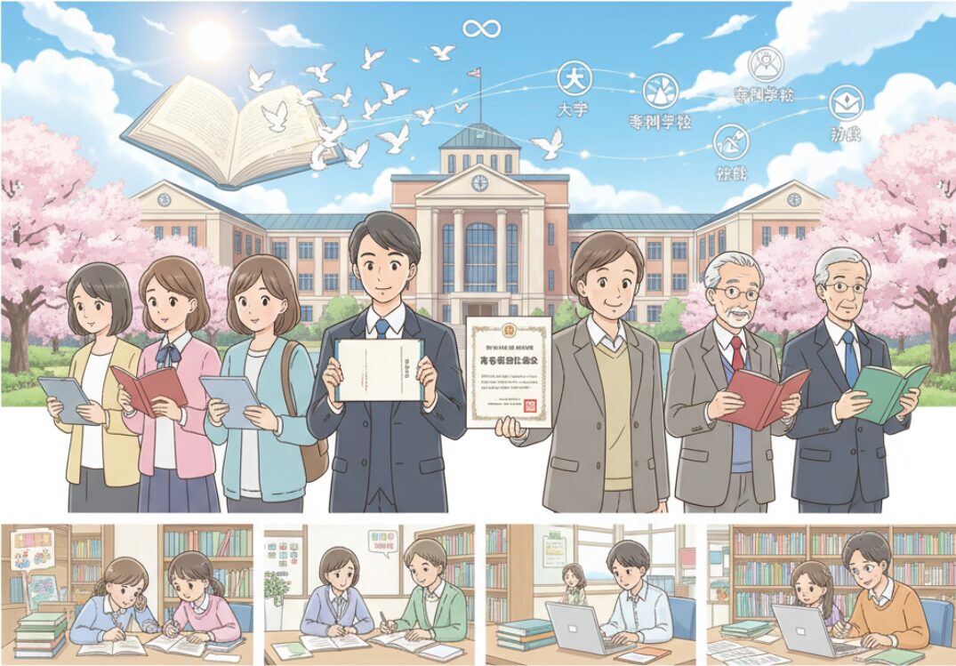 高認試験に合格し、未来を切り開いていく希望に満ちた人々。
