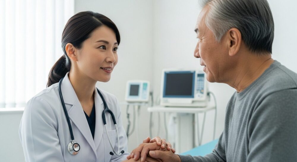医師が患者に真摯に向き合う様子と責任感の重要性を示すイメージ