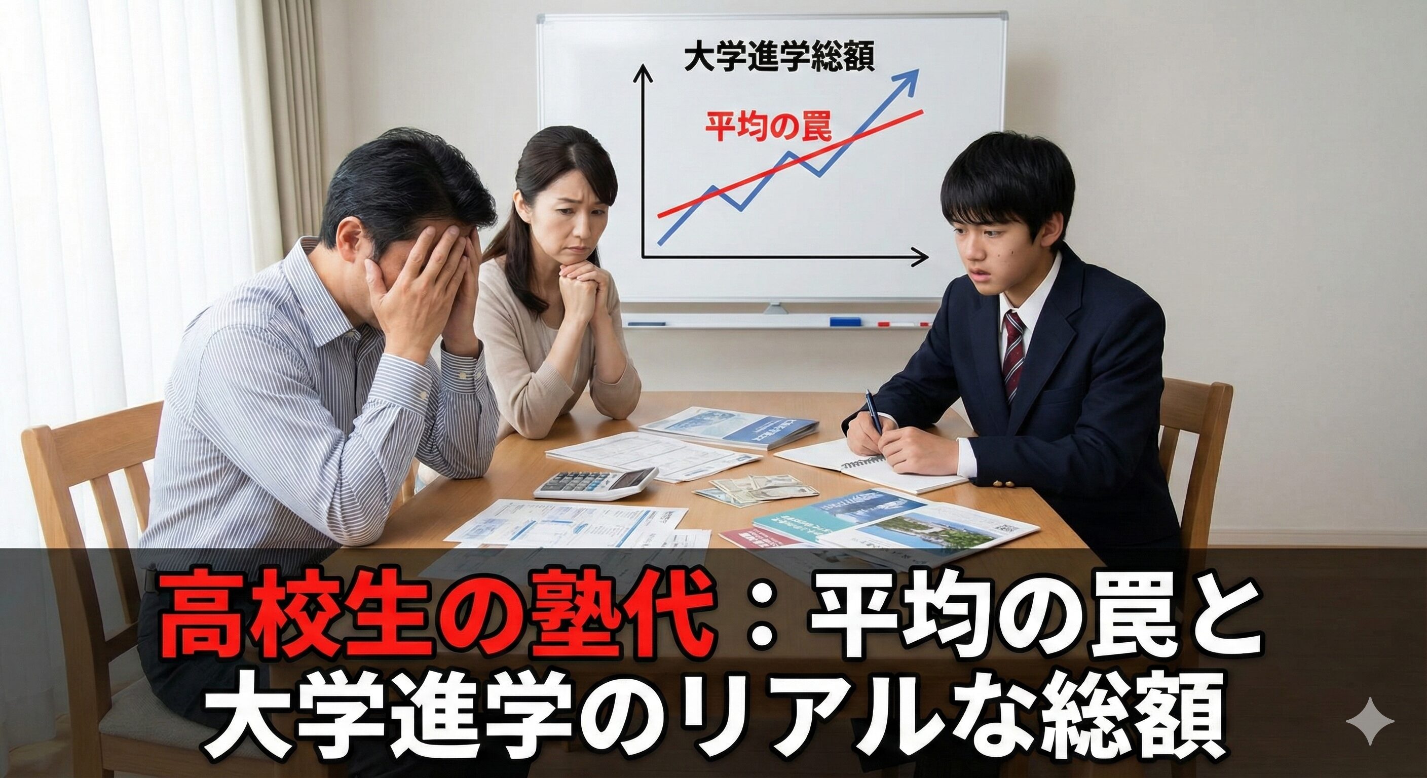 高校生の塾代：平均の罠と大学進学のリアルな総額