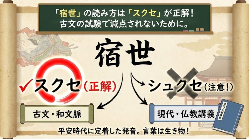 宿世の読み方は「スクセ」が正解