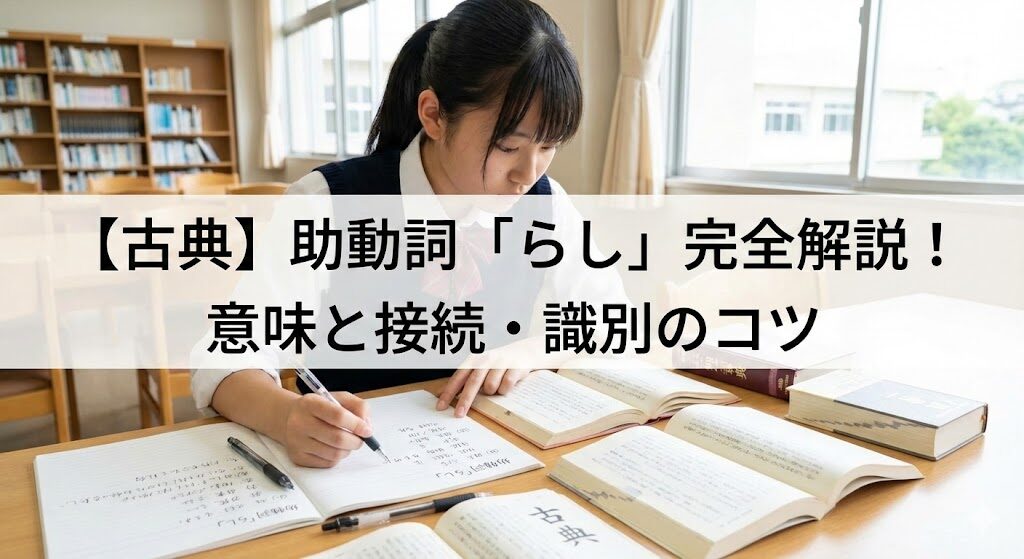 【古典】助動詞「らし」完全解説！意味と接続・識別のコツ