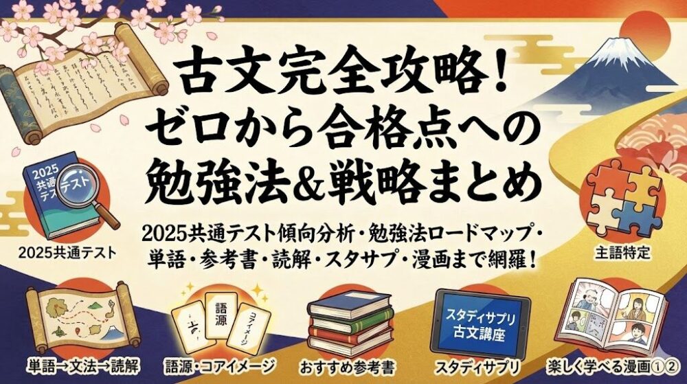 ゼロから合格点へ！「古文」の勉強法と学習戦略