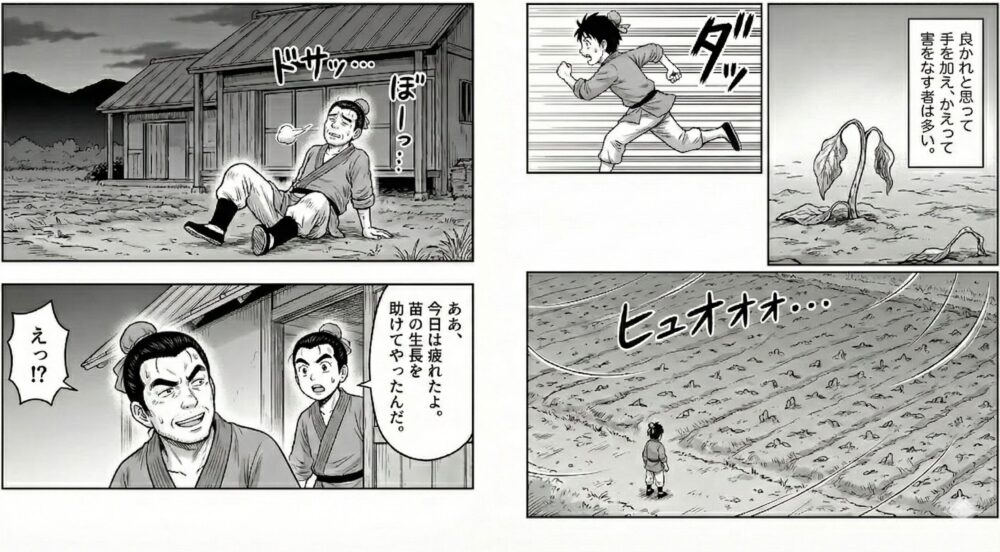 助長の後半を漫画にしたもの