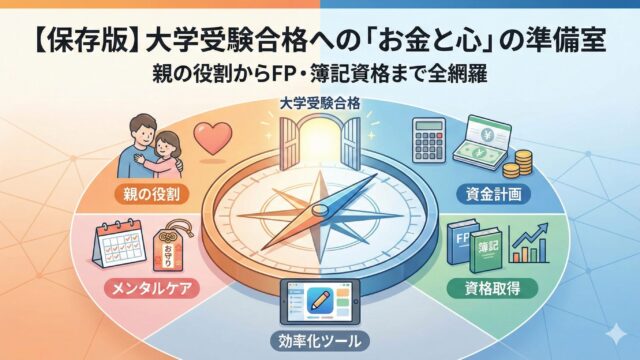 お金と資格の必要性について網羅的に示した図解。