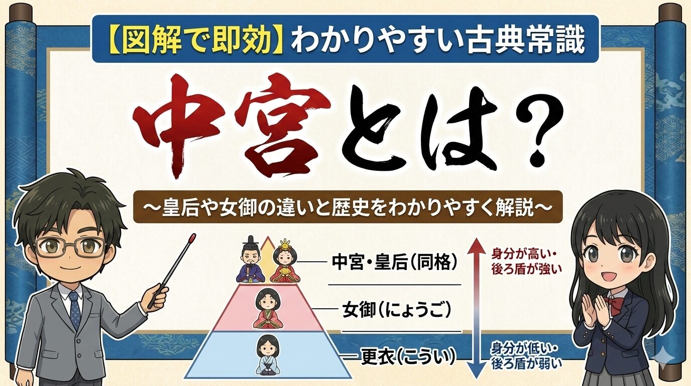 中宮とは?皇后や女御の違いと歴史をわかりやすく解説
