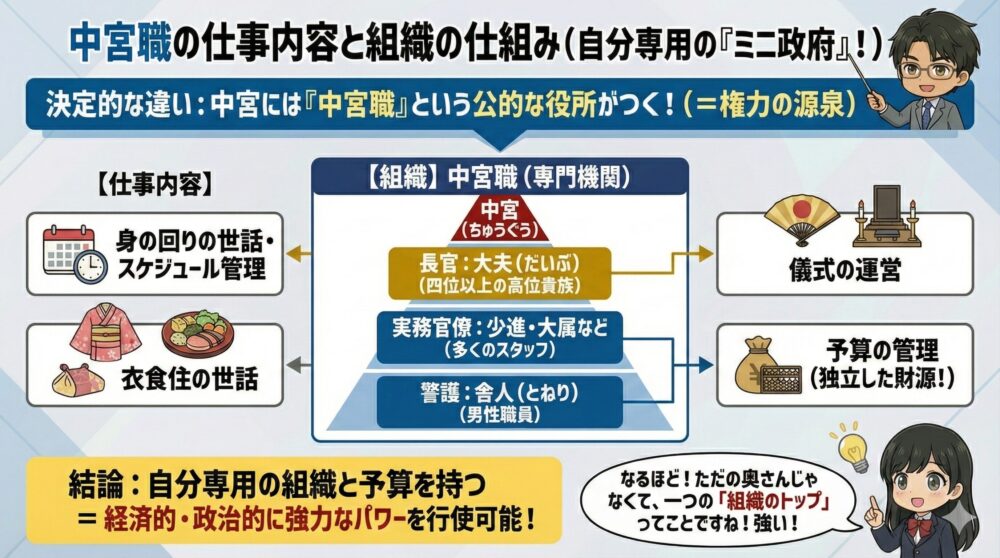 中宮職の仕事内容と組織の仕組み
