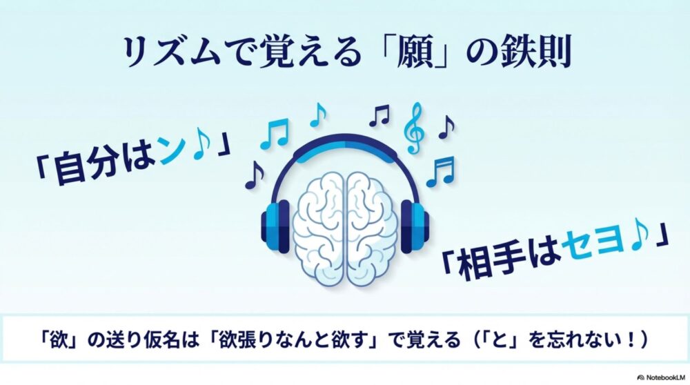 願望形の覚え方。「自分はン、相手はセヨ」のリズムで覚える暗記法