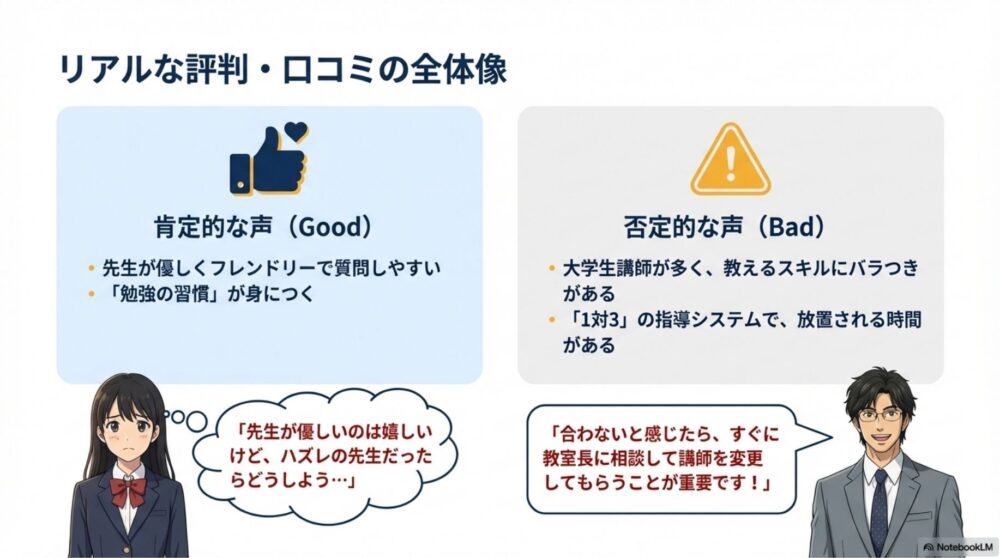 明光義塾の口コミをたく先生とみちかで解説している。