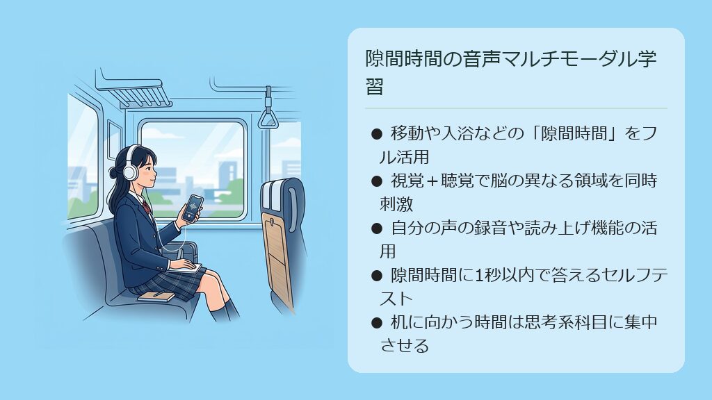 隙間時間の音声マルチモーダル学習