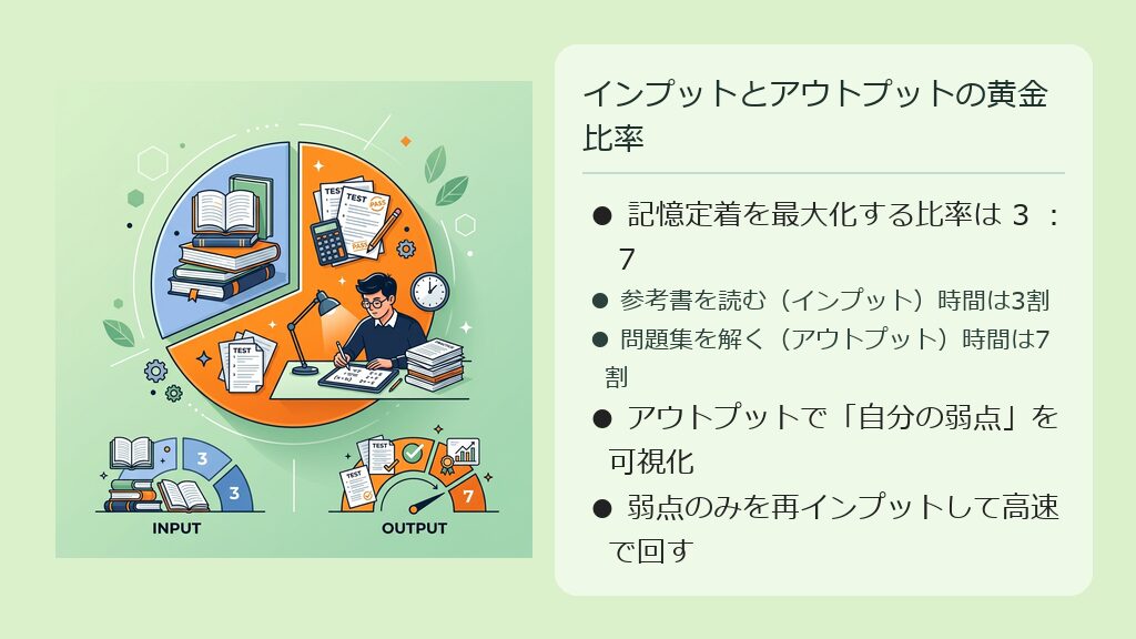 インプットとアウトプットの黄金比率