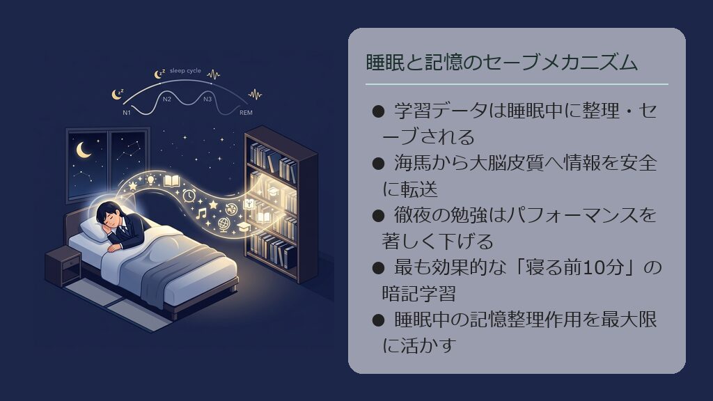 睡眠と記憶のセーブメカニズム