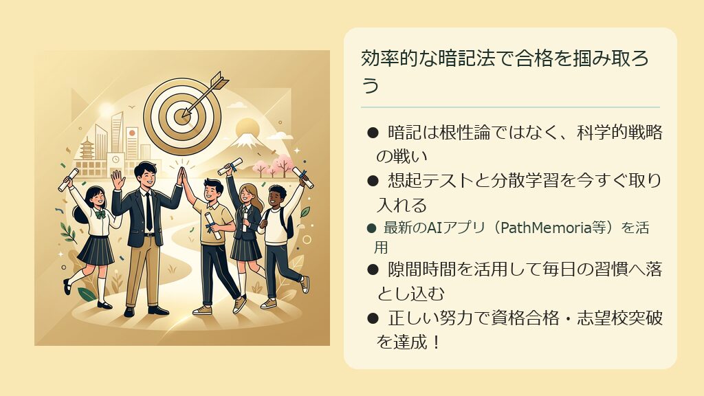 効率的な暗記法で合格を掴み取ろう