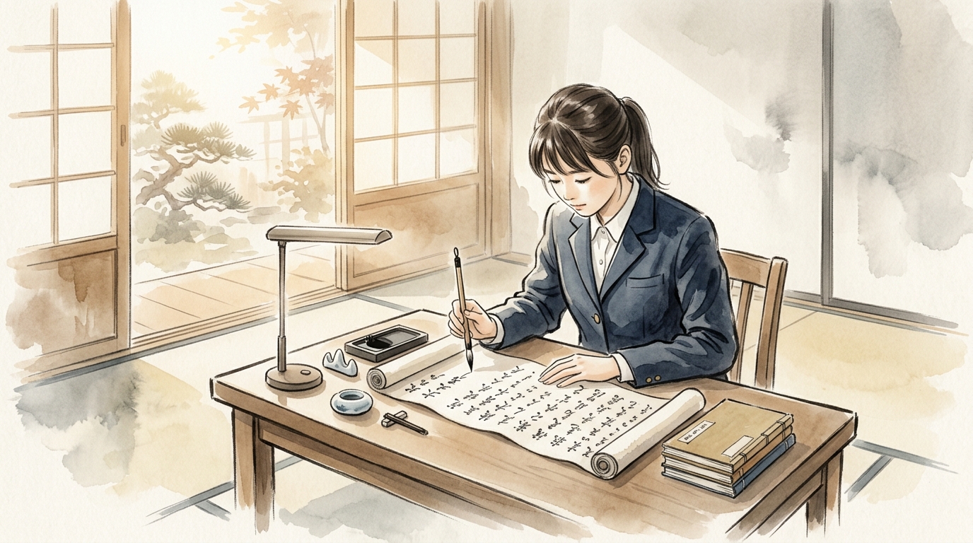 漢文の重要単語を整理して学ぶ高校生のイメージ