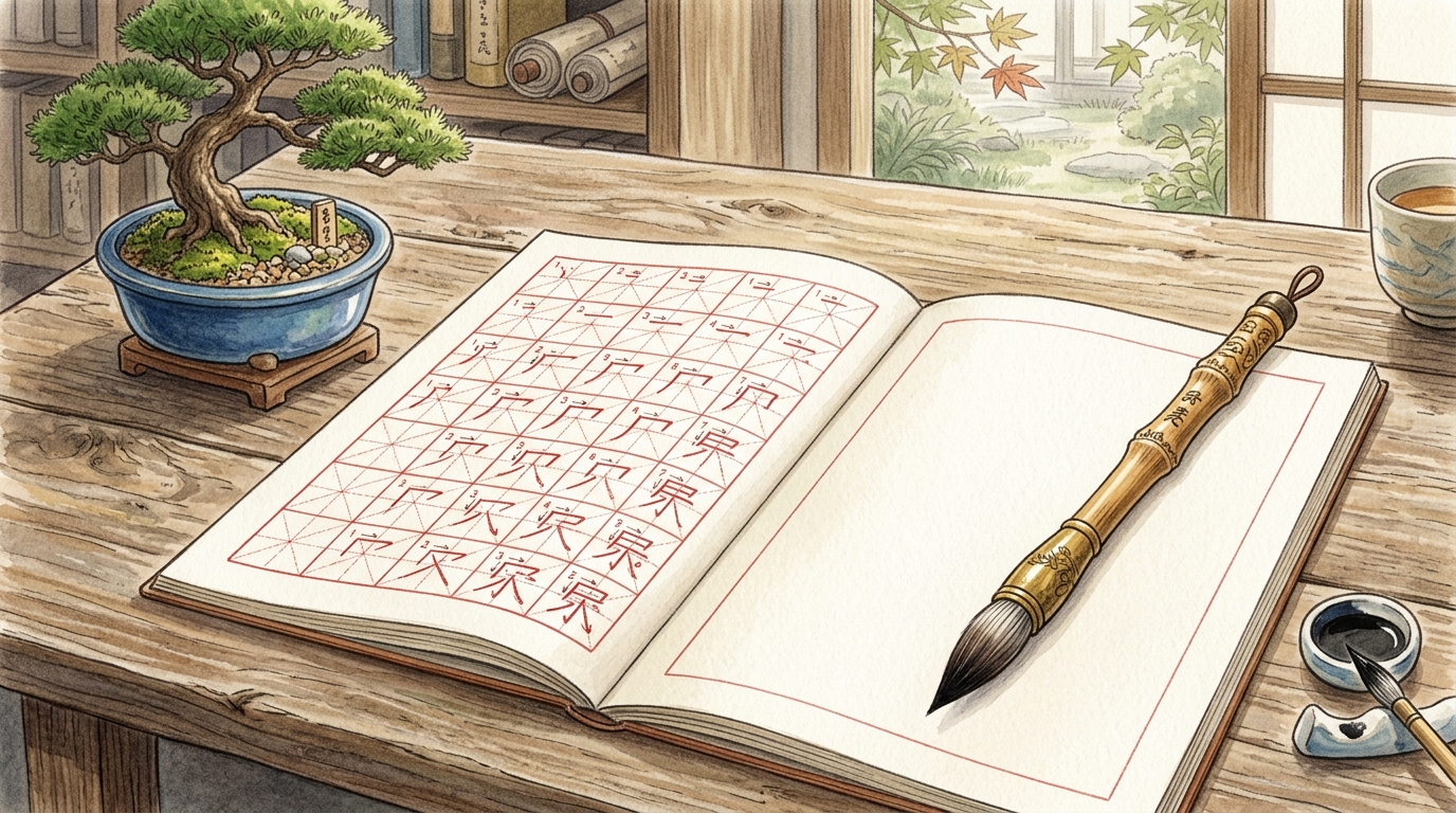 鬻ぐや陥すなどつまずきやすい漢字解説(毛筆と練習帳)