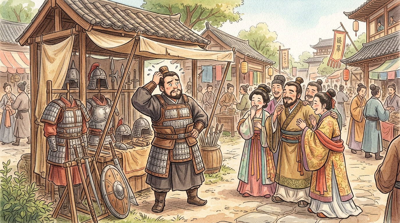漢文の矛盾のわかりやすい現代語訳(返答に詰まる商人と町の人々)