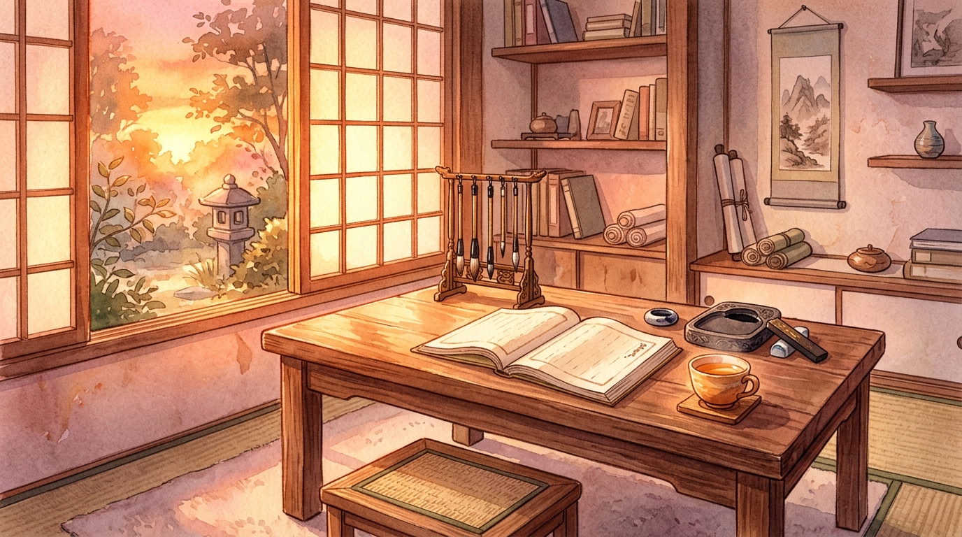 漢文の反語形を完全マスターした達成感あふれる夕暮れの書斎