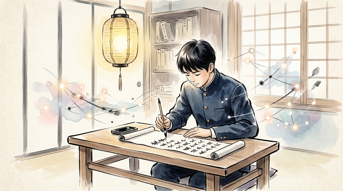 漢字の読み書きと重要語句テスト予想問題演習イラスト
