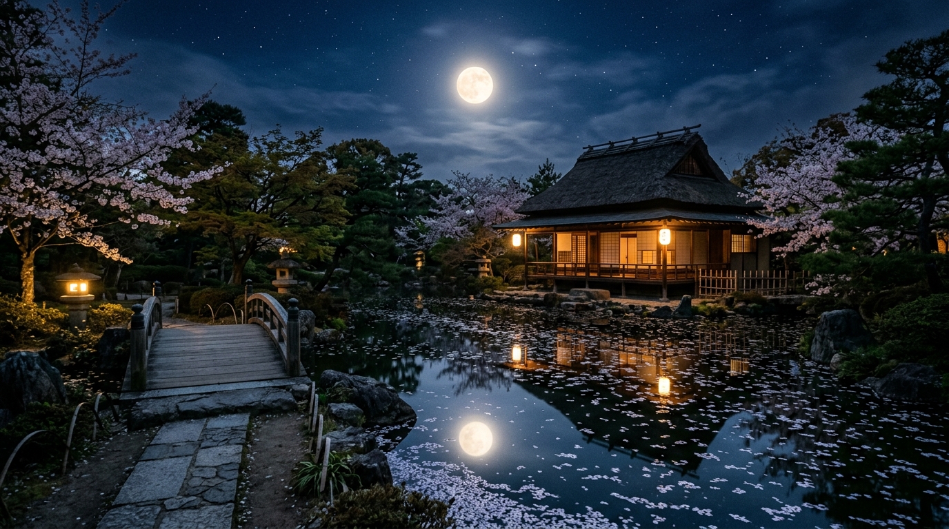 副助詞のみとばかりの限定を表す月夜の情景