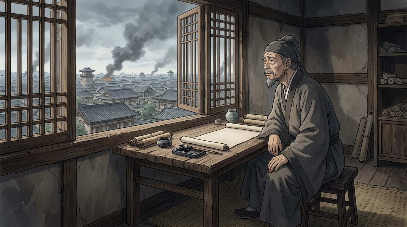 長安の戦火を憂い見つめる詩聖杜甫