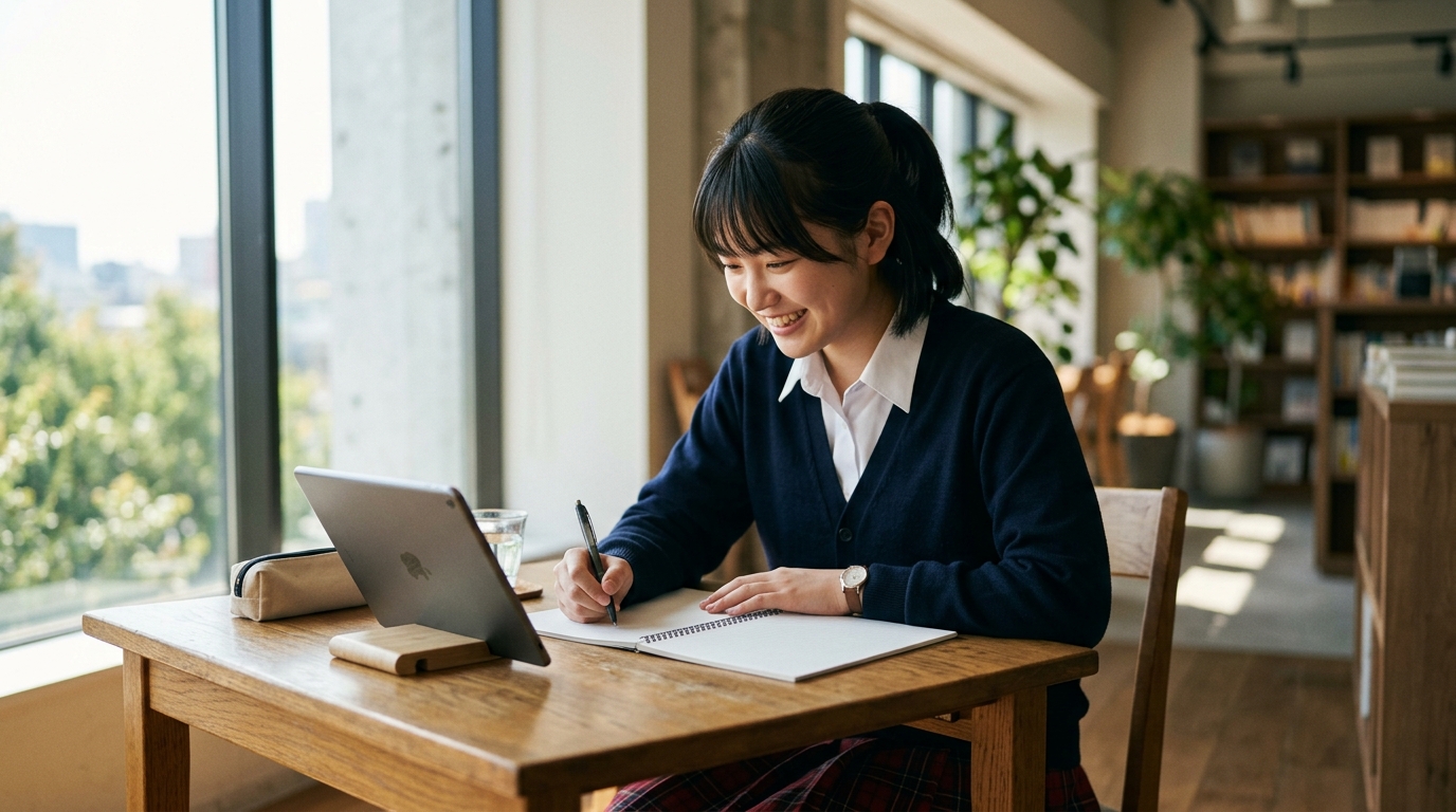 スタサプの無料体験を活用して意欲的に学ぶ高校生