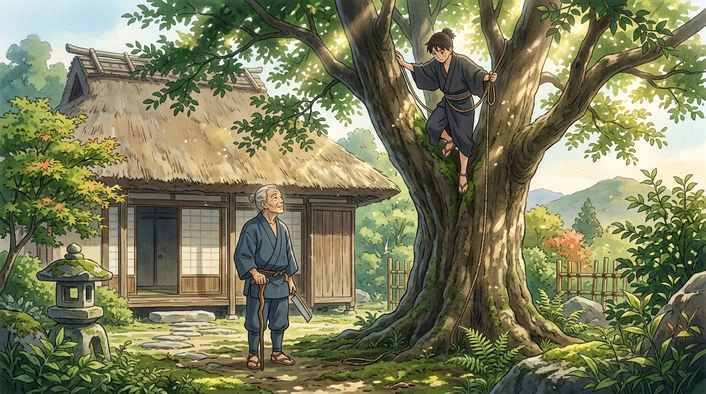 【徒然草 高名の木登り】現代語訳と品詞分解！教訓「過ちはやすき所」とテスト対策を徹底解説