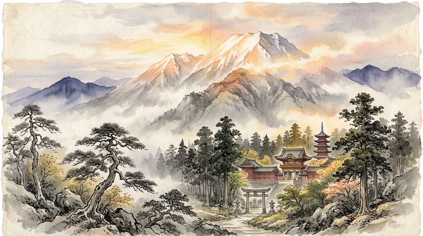 霊峰二荒山と千年の時を超えて輝く日光東照宮