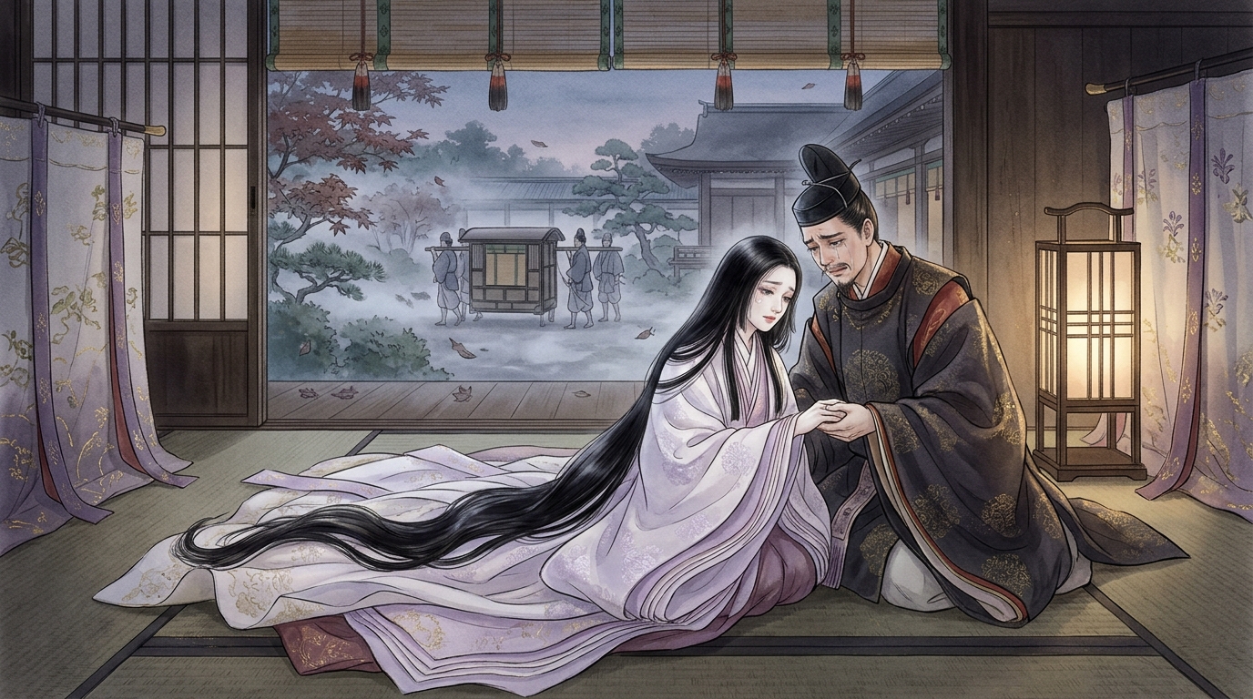 【源氏物語・桐壺】更衣の死と靫負命婦の現代語訳!テスト対策