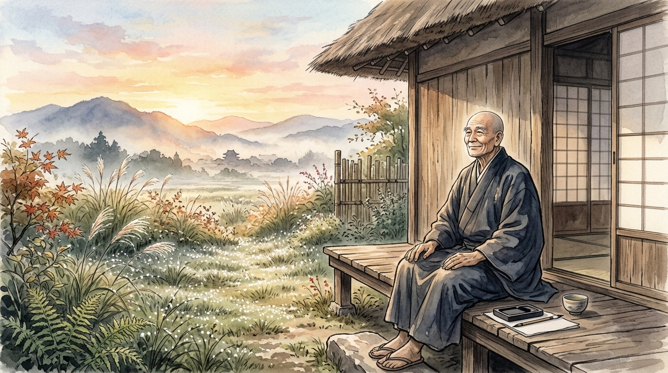 【徒然草の無常観】あだし野の露・命の儚さを見つめ今この瞬間を肯定する兼好法師